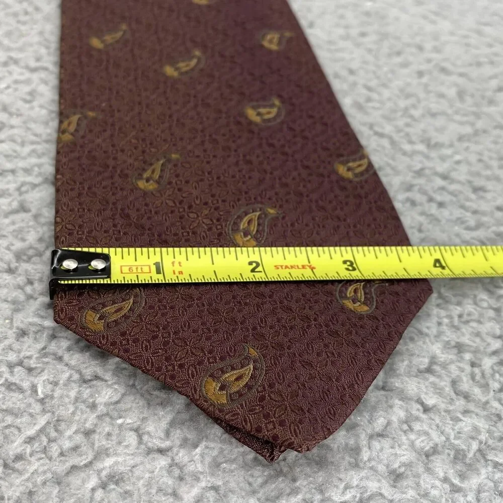 Robert Talbott Best Of Class Silk Tie Brown Paisley Hand‎ Sewn Made USA Gorpcore